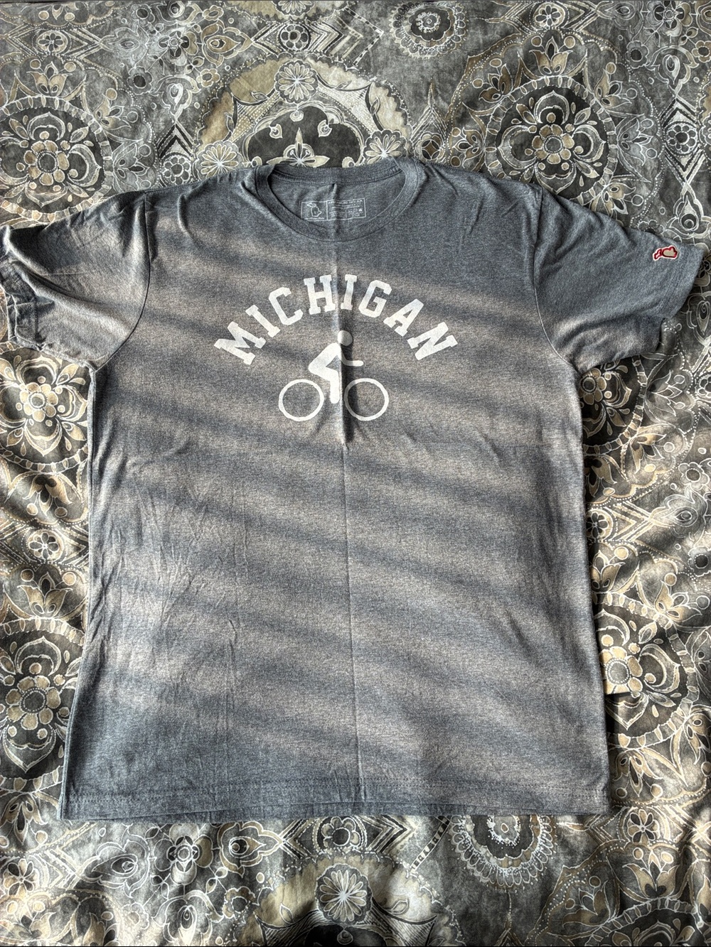 The Mitten State Tee in Heather Grey
